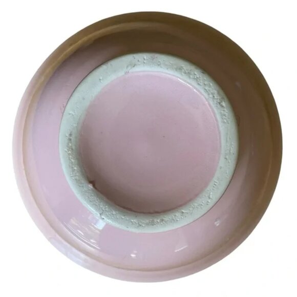 VTG Taylor Smith Taylor Pink Roses, BlueGray Leaves, Bowl w/Lid, Snack Tray 8.5” - Picture 9 of 15